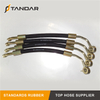 Black Cloth Braided Synthetic Rubber Brake Hose