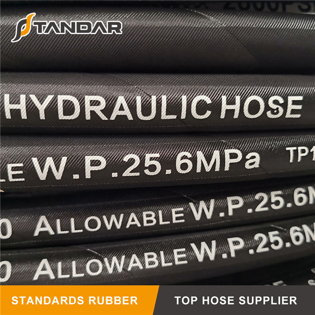 SAE100 R4 High Pressure Textile Braided Reinforced Hydraulic Rubber Hose