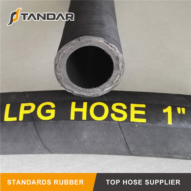 High Pressure Flexible Hydraulic Rubber LPG propane flex gas Hose and fittings