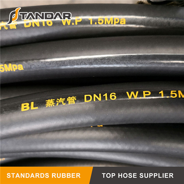 High Temperature flexible steel wire reinforced braided Hydraulic Rubber Steam Hose pipe