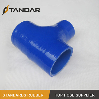 blue High Pressure T-shape Silicone rubber Hose