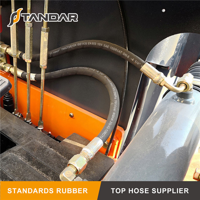  EN854 R6 hydraulic rubber hose uesd on hydraulic equipment