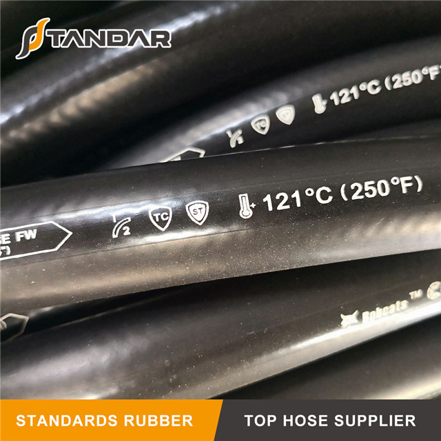 High Temperature flexible steel wire reinforced braided Hydraulic Rubber Steam Hose pipe