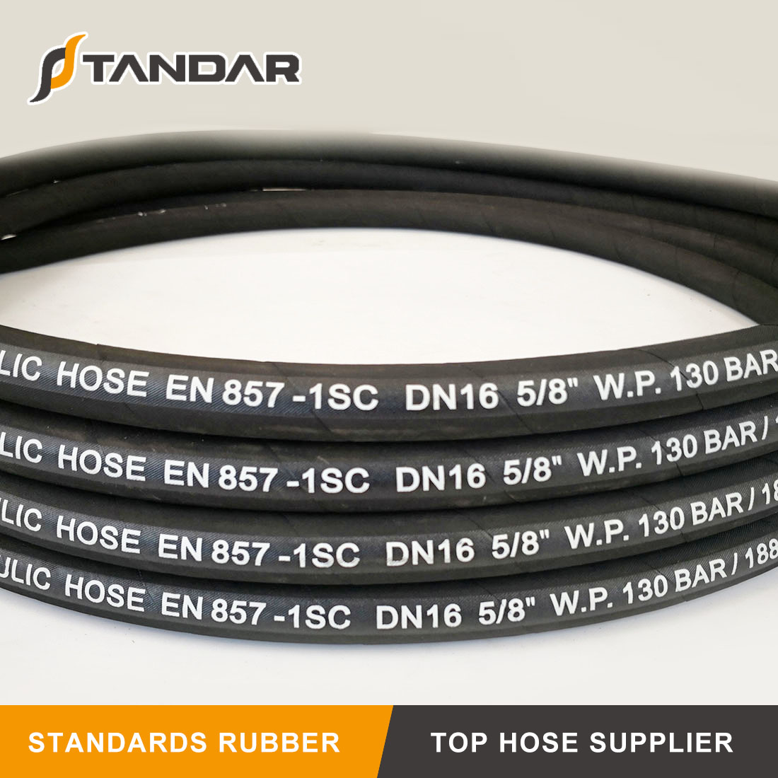 EN857 1SC High Pressure Single Stainless Steel Wire Braided Reinforced Hydraulic Hose
