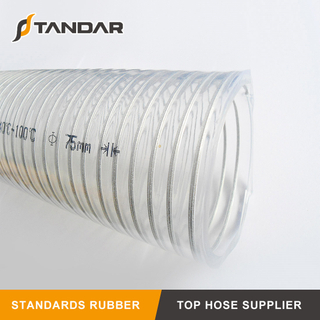 FDA Flexible Transparent SS wire Reinforced Silicone Hose