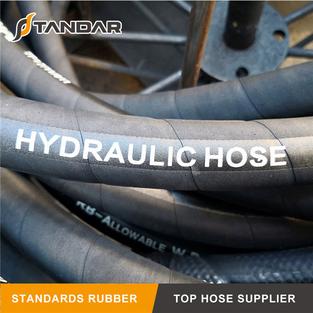 PTFE SAE100 R14 Wire Braided Hydraulic Rubber Hose