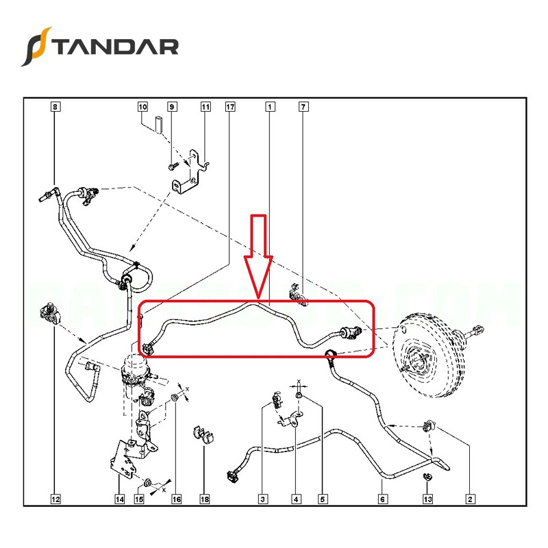 474019192R Automobile Fuel Injection Line Renault Kango 1.9 DCI