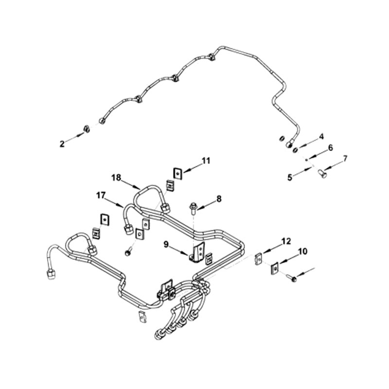 4934470 5311832 Automotive Engine High-pressure Fuel Supply Tube for Cummins 4BT Engine
