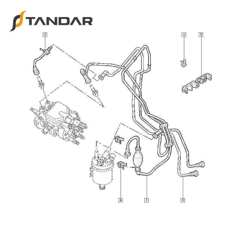 7700113176 7700115859 Fuel Hose Pipe With Hand Pump For Renault Kango