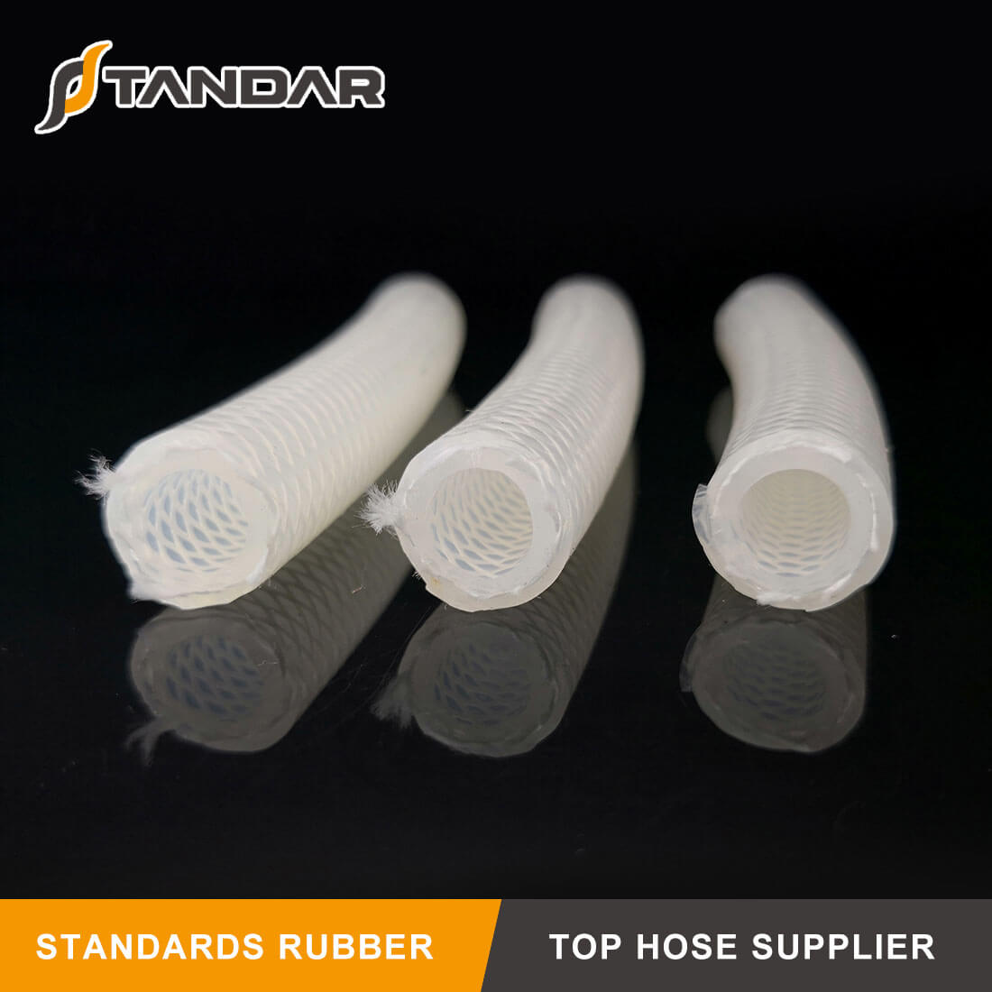 High Pressure Flexible FDA One Ply Fabric Braided Reinforced Silicone Hose