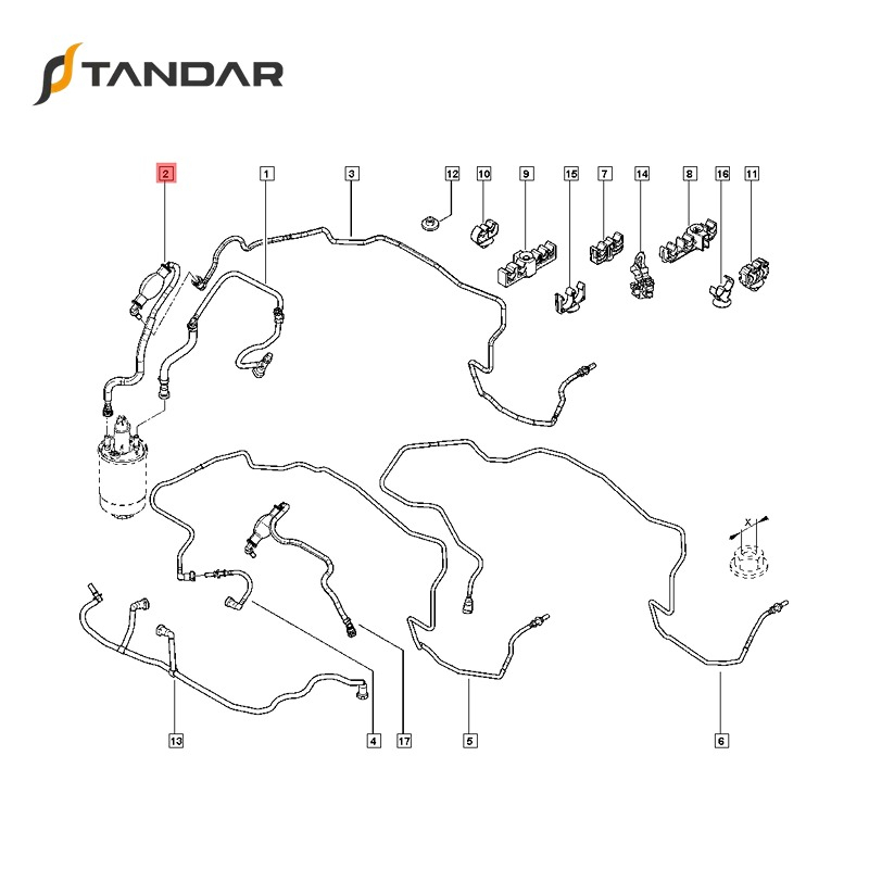 164460011R Automobile Fuel Injection Line Renault Kango 1.9 DCI