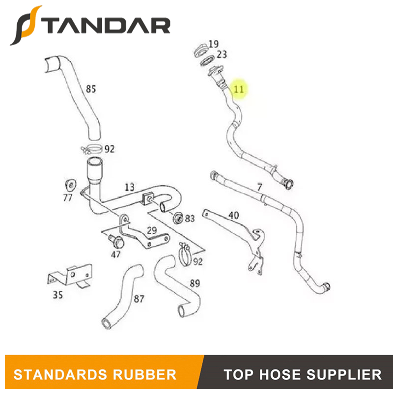  OEM 9405200106 Auto Spare Engine Parts Fuel Pipe For Mercedes Benz Truck 