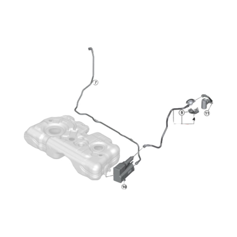 16137471355 16137471356 for BMW MINI Countryman F60 F54 Automotive Engine Fuel Tank Exhaust Pipe